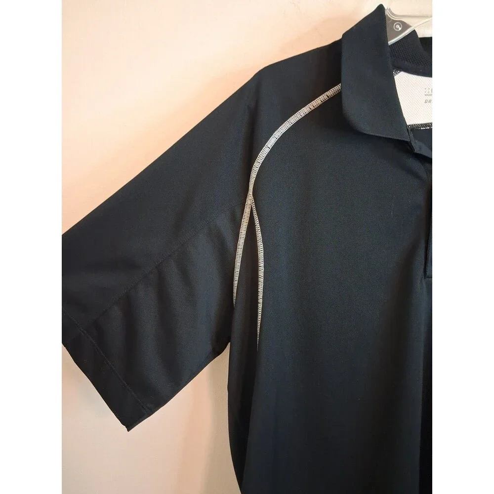 Nike Golf Dri-Fit Polo Mens Large Black PGA Sawgrass 